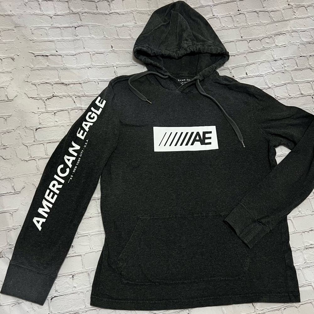 Men’s Gray American Eagle Light Hoodie Size XS